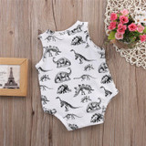 Newborn Jumpsuit Toddler Baby Boys Girls Dinosaur Bodysuit One-pieces Outfits Set 0-24M