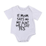 Newborn Infant Toddler Baby Boys Baby Girls Unisex Romper Cotton Jumpsuit Clothes Letter Outfits