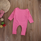 Newborn Infant Kids Baby Girl Clothes Cotton Romper Long Sleeve Letter Jumpsuit Casual Clothing Baby Girls Outfit