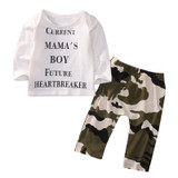 Newborn Infant Kids Baby Boy Clothes Set Casual T-shirt Tops Long Sleeve Long Pants Outfits Clothing Set 2PCS