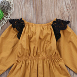 Newborn Infant Baby Girl Romper Floral Lace Tassel Sunsuit Romper Autumn Spring Clothes Outfits