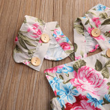 Newborn Infant Baby Clothing lIttle Kids Girl Romper Summer Floral Jumpsuit braces Babies Clothes Outfits