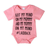 Newborn Infant Baby Boys Girls Clothing Tops Bodysuit Short Sleeve Cotton Letter Jumpsuit Clothes Baby Girl Sunsuit