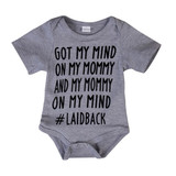 Newborn Infant Baby Boys Girls Clothing Tops Bodysuit Short Sleeve Cotton Letter Jumpsuit Clothes Baby Girl Sunsuit