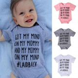 Newborn Infant Baby Boys Girls Clothing Tops Bodysuit Short Sleeve Cotton Letter Jumpsuit Clothes Baby Girl Sunsuit