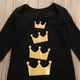 Newborn Infant Baby Boy Girl Kid Clothes Long Sleeve Cotton Romper Jumpsuit Crown Clothing Outfit Baby Boys