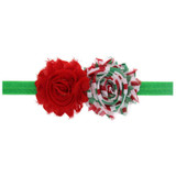 Newborn Girls Christmas Ornaments Headdress Flower Elastic Hair Band Beautiful Hair Accessories Multicolor Headwear Perfect Gift