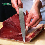 Damascus Knives 8" Carving Knife Japanese Damascus VG10 Stainless Steel Knives Kitchen Knife Ultra Sharp Micarta Handle Damascus Knives 8" Carving Knife Japanese Damascus VG10 Stainless Steel Knives Kitchen Knife Ultra Sharp Micarta Handle