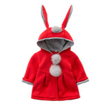 Cute Rabbit Ear Hooded Baby Girls Coat New Autumn Tops Kids Warm Jacket Outerwear &amp; Coat Children Clothing Baby Wear Girls Coats