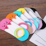 Cute print cat harajuku transparent socks women girl summer funny animal low cut ankle sock