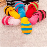 Cute Plush Slipper Shape Squeaky Toy  Puppy Chew Play Toy Sound Pet Supplies Dogs for Dogs