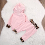 Cute Pink Baby Girls Clothes Newborn Infant Bebek Hooded Sweatshirt Tops+Pants Leopard 2pcs Outfits Tracksuit Kids Clothing Set Cute Pink Baby Girls Clothes Newborn Infant Bebek Hooded Sweatshirt Tops+Pants Leopard 2pcs Outfits Tracksuit Kids Clothing Set