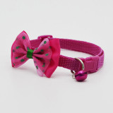 Cute Pets Adjustable Polyester Dog Collars Puppy Pet Collars with Bowknot and Bells Necklace Collar For Dogs Cat collars perro