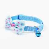 Cute Pets Adjustable Polyester Dog Collars Puppy Pet Collars with Bowknot and Bells Necklace Collar For Dogs Cat collars perro