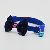 Cute Pets Adjustable Polyester Dog Collars Puppy Pet Collars with Bowknot and Bells Necklace Collar For Dogs Cat collars perro