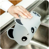 Cute Panda Shape Water Splash Guard Baffle Board Sucker Wash Basin Sink Board Kitchen Gadgets Impermeable Water Baffle Plate