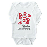 Cute Newborn Toddler Baby Boys Girls Cotton Long Sleeve Kiss Lipstick Printed Jumpsuit Bodysuit Clothes Outfit