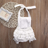 Cute Newborn Kids Baby Girls Clothes Infant Lace Ruffled Rompers Jumpsuit Outfits Sunsuit 0-24M