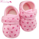 Cute Newborn Infants Kids Baby Shoes Boys Girls Cozy Cotton Soft Soled Crib Shoes First Walkers