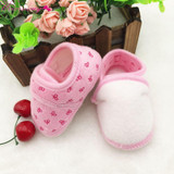 Cute Newborn Infants Kids Baby Shoes Boys Girls Cozy Cotton Soft Soled Crib Shoes First Walkers