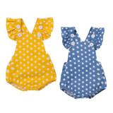 Cute Newborn Infant Baby Girls Dot Romper 2017 Summer Princess Girl Ruffles Jumpsuit Sunsuit Outfits Polka Dot Clothes