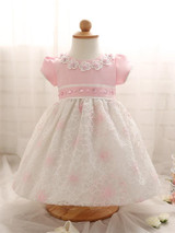 Cute Newborn Dress White For Infant Baby Christening Gown Toddler Girls White Lace Baptism Newborn Dress Toddler Chiffon Dresses