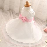 Cute Newborn Dress White For Infant Baby Christening Gown Toddler Girls White Lace Baptism Newborn Dress Toddler Chiffon Dresses