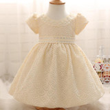 Cute Newborn Dress White For Infant Baby Christening Gown Toddler Girls White Lace Baptism Newborn Dress Toddler Chiffon Dresses
