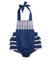 Cute Newborn Baby Girls Ruffles Lace Floral Sleeveless Cotton Romper Jumpsuit Cake Outfits