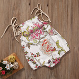 Cute Newborn Baby Girls Cotton Clothes Tops Flower Sleeveless Jumpsuit Romper Cute Kid Baby Girl Clothing New