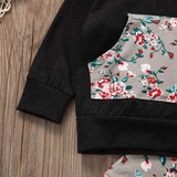 Cute Newborn Baby Girls Clothes Set 0-24M Infant Bebes Hooded Shirt Tops Floral Pant 2PCS Outfit Kids Clothing Tracksuit