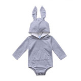 Cute Newborn Baby Girl Boys Clothing Hooded Bodysuits Long Sleeve Cute Cotton Warm Outfits Bodysuit Baby Girls