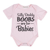 Cute Newborn Baby Girl Bodysuit Pink Silly Daddy Bebes Bodysuits Jumpsuit One Pieces Outfit Clothing 0-18M