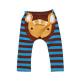 Cute Newborn Baby Boys Girls Cartoon Bottoms Pants Harem Pants Babies Animal Stripes Clothing Striped Clothes