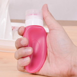 3Pcs Portable Mini travel bottles set Organizer soft squeezable Empty Silicone Refillable Bottles for Shampoo Bath Container