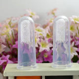 3Pcs Baby Toothbrush With Case Dust Shield Infant Soft Silicone Finger Teeth Rubber Clean Massager Training Brush Set BB0021BX