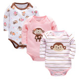 3PCS Baby Rompers Boys Girls Costume Girl 0-9 Months Clothes Bebes Kid Newborn Jumpsuit Baby Clothing Romper Wear Baby Body Bebe