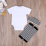 3Pcs baby girls clothes Casual Clothing Sets Cotton Newborn Baby Girl Romper Jumpsuit +headband +warm legging Outfits Clothes