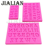 3PC/set number 0-9 letters silica gel mould cake decorating tools DIY silicone mold Clay Resin sugar Candy Fimo Sculpey T0182
