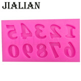 3PC/set number 0-9 letters silica gel mould cake decorating tools DIY silicone mold Clay Resin sugar Candy Fimo Sculpey T0182