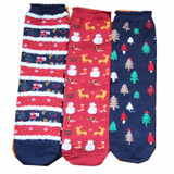 3Pairs Women Short Sock Cartoon Christmas Theme Box Gift Santa Claus Elk Funny Women Socks Winter Warm Stretchy Cotton Sock Meia