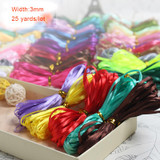 3mm 25 yards/roll Cheap Satin Ribbon For Arts Crafts &amp; Sewing Wedding Party Decoration Gift Wrap Handmade DIY Material