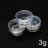 3g transparent small round bottle jars pot