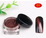 3G Chrome Pigment Nail Glitter Effect on Pink Color Mirror Powder Aluminium Powder Nail Art