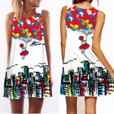 3D vintage Print summer dress 2016 bohemian beach dress summer sundresses women dresses dashiki hippie boho vestidos plus size