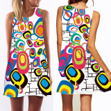 3D vintage Print summer dress 2016 bohemian beach dress summer sundresses women dresses dashiki hippie boho vestidos plus size