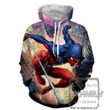 3D Spiderman Batmen Cosplay Costume Mens Long-sleeved Sweatshirt Slim Fit Men Hoodie Casual Fashion Pullover Tracksuit Hoody