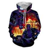 3D Spiderman Batmen Cosplay Costume Mens Long-sleeved Sweatshirt Slim Fit Men Hoodie Casual Fashion Pullover Tracksuit Hoody