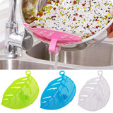 Cute Leaf Rice Wash Sieve Beans Vegetable Fruits Cleaning Clip Filter Strainers