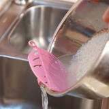 Cute Leaf Rice Wash Sieve Beans Vegetable Fruits Cleaning Clip Filter Strainers
